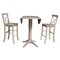 International Concepts Round 42 in Rd Pedestal Bar Height Table, 2 Bar Height Stools, Washed Gray Taupe, 42 in W, 42 in L K09-42DPT-27-S6133-2 - alternate 2